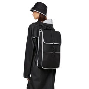 RAINS Backpack Women’s Reflective | 70 Black H18.9 x W11.8 x D4.7” Rucksack
